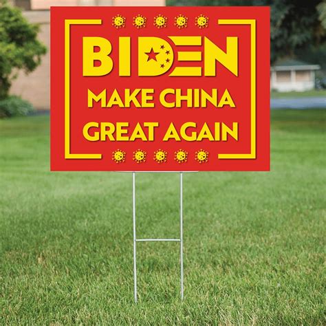 Amazon.com : PatriotSigns Biden Make China Great Again Yard Sign ...