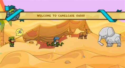 "Scribblenauts Unlimited" Walkthrough: Camelcase Oasis and the Vowelcano - LevelSkip