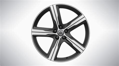 Volvo XC90 Aluminium rim. 20 5-Spoke Matt Black Diamond Cut Alloy Wheel ...