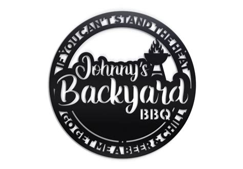 Personalized Backyard BBQ Sign – Metal Sign – Peachy Decors