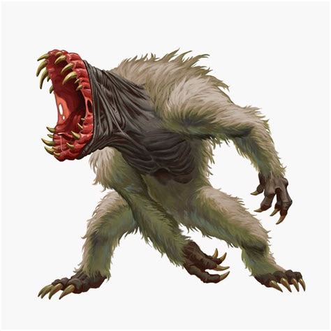 maw beast | Monster concept art, Dark creatures, Mythical creatures art