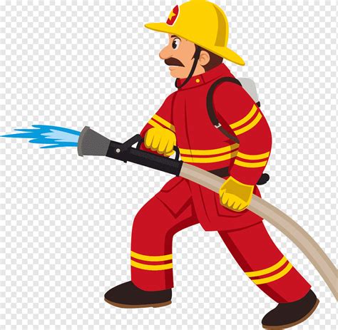 Cartoon fireman, cartoon Character, firefighter, cartoon Arms png | PNGWing