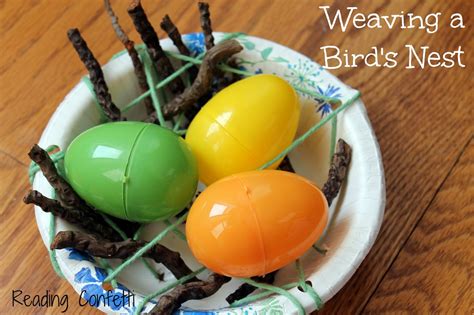 Weaving a Bird's Nest: Preschool Craft ~ Reading Confetti