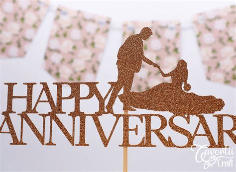 Happy Anniversary Cake Topper Cake Topper Card Cake Topper | Etsy UK