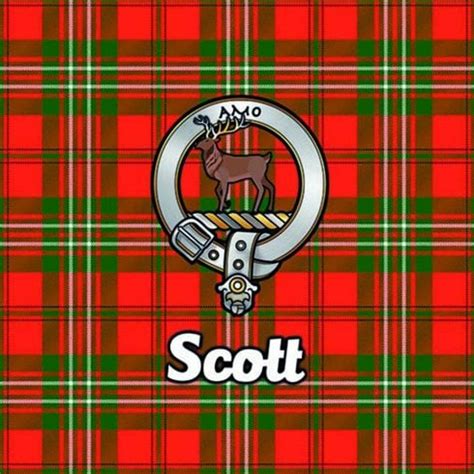 Scott Tartan and Clan Glass Coaster CG000130