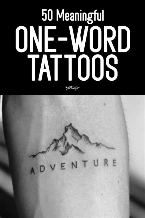 50 Meaningful One Word Tattoos To Ink On Your Body | One word tattoos, Meaningful word tattoos ...