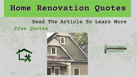 Home Renovation Quotes - Conservation Construction