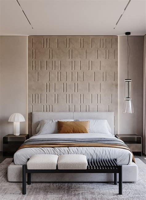 beige bedroom headboard wall | Interior Design Ideas