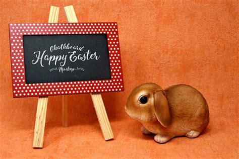 Free Easter Bunny Easel Chalkboard Mockup PSD » CSS Author