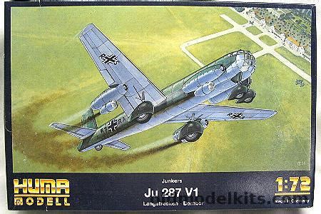 Huma Model 1/72 Junkers JU-287 V1 Jet Bomber, 5001