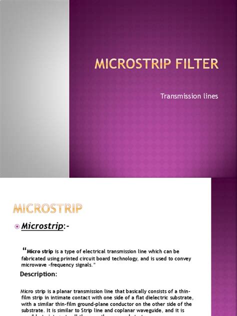 Microstrip Filter | Electronic Filter | Wireless