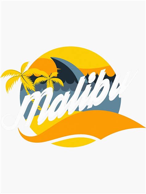 Pegatina «Malibu California Vintage Retro 1970's Design» de ...