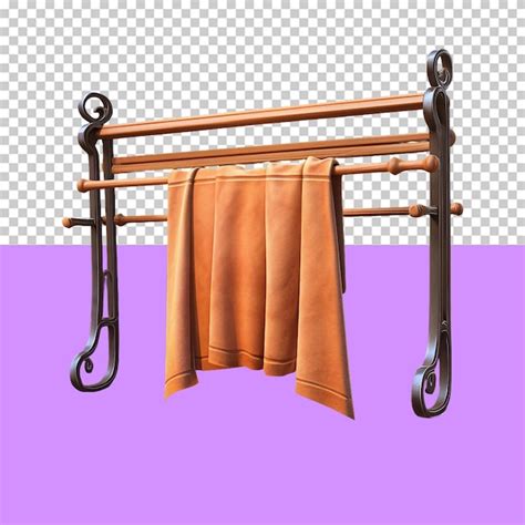 Premium PSD | A towel rack isolated object transparent background