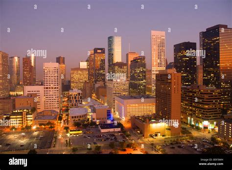 Houston, downtown skyline Stock Photo - Alamy