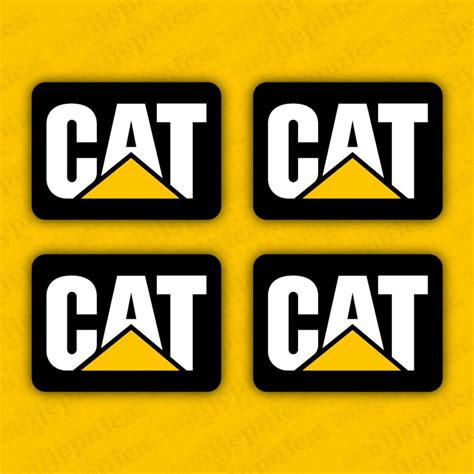 CAT Equipment Machinery Logo 120x77mm BLACK 4pcs Aftermarket Decal ...