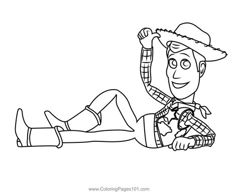 Sheriff Woody Relaxing Coloring Page for Kids - Free Toy Story ...