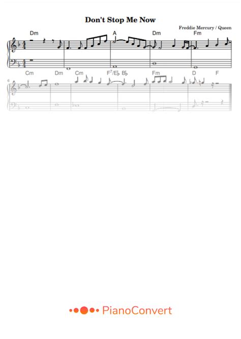 Don't Stop Me Now - Easy Piano Sheet Music in PDF - La Touche Musicale