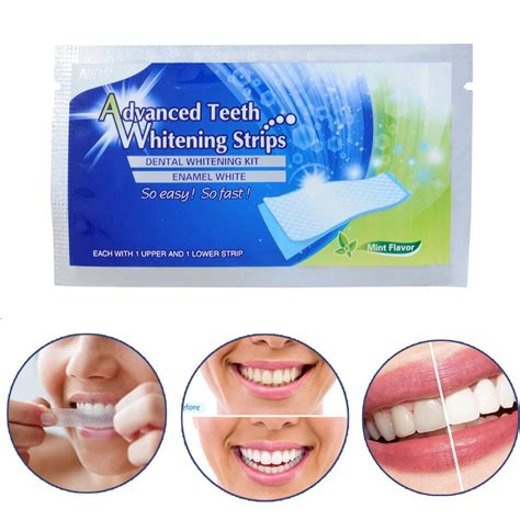 28 Strips 3D Teeth Whitening Strips White strips Tooth Whitener ...