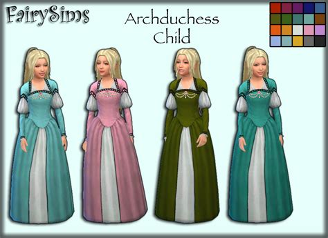 Tutor of Tudors - Archduchess Child Dress | Royal clothes, Sims 4 ...