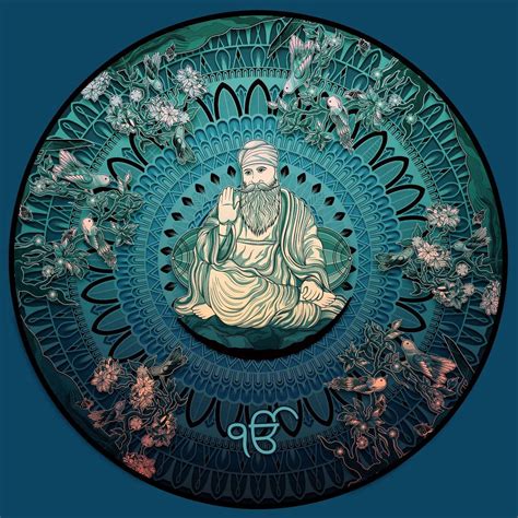 Guru Nanak Dev Ji Mandala - collab with Vik Kainth | Mandala digital ...
