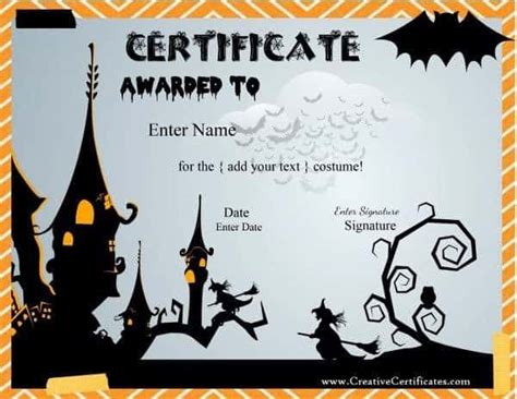 Free Halloween Costume Awards | Customize online | Instant Download