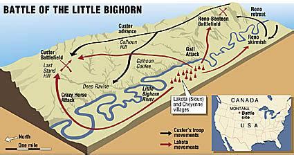 Battle Of Little Bighorn Map