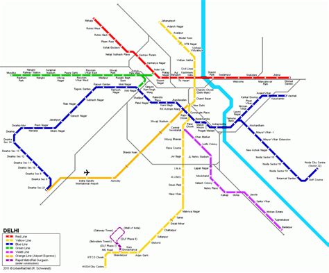 Delhi Metro Map - TravelsFinders.Com