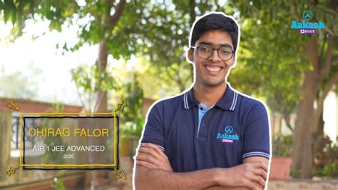 Aakashian Chirag Falor, IIT-JEE Exam Topper 2020, Decided to Drop out ...