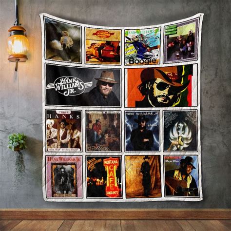 Hank Williams Jr Album Covers Quilt Blanket - Teeruto