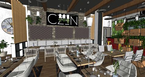 CZEN - Restaurant Interior Design Version 1 on Behance