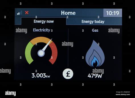 Smart meter display Stock Photo - Alamy