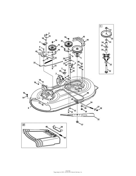 Craftsman Lt1000 Mower Deck Parts Diagram