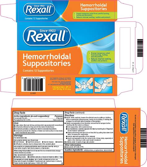 Rexall hemorrhoidal (suppository) Dolgencorp Inc