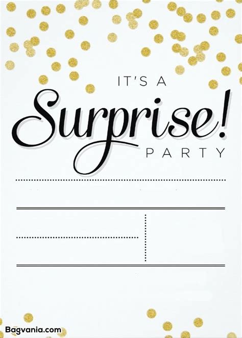 Free Printable Surprise Party Invitation