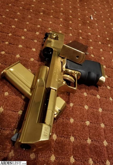 ARMSLIST - For Sale: Desert Eagle 50 Cal Titanium Gold Extra Clip included