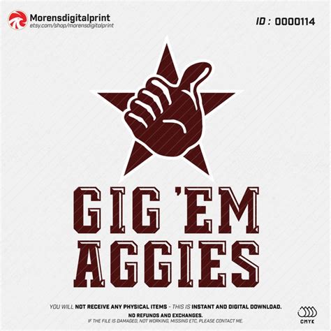 Gig Em Aggies - Etsy