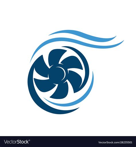 New abstract water wind turbine logo design Vector Image