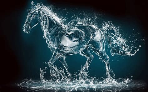 horse water artwork liquid Wallpapers HD / Desktop and Mobile Backgrounds