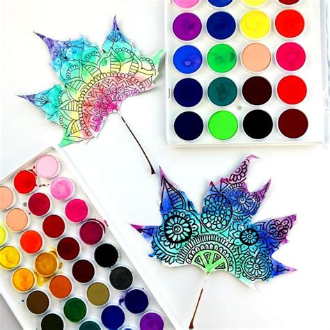 Pin by LuAnn Smith Summers on Craft Ideas | Leaf art, Fall arts and crafts, Watercolor leaves