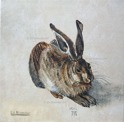 Study of "Young Hare", 1502 Masterwork by Albrecht Durer - Ed Bloemker Art