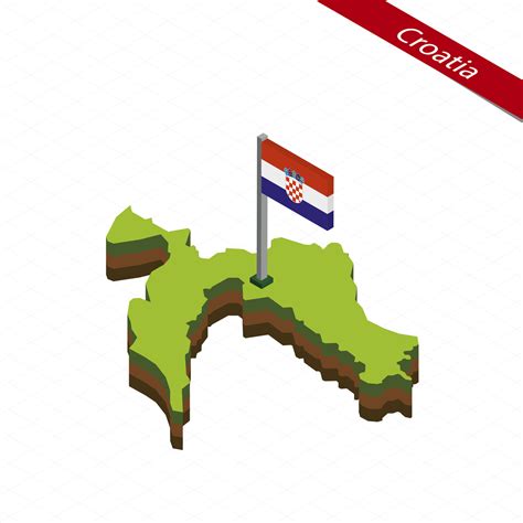 Croatia Isometric map and flag. Vector Illustration. 27391113 Vector ...