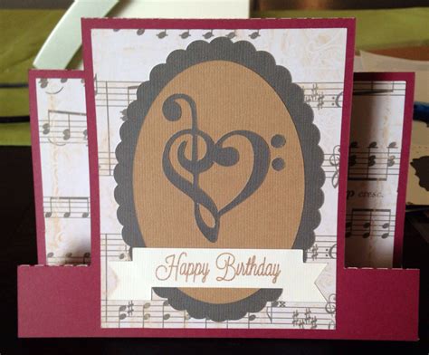 Music themed birthday card | Musical cards, Birthday cards, Cards