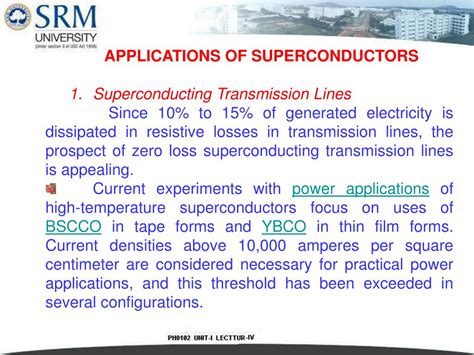 PPT - LECTURE 4 CONTENTS SUPERCONDUCTORS APPLICATIONS OF SUPERCONDUCTORS PowerPoint Presentation ...