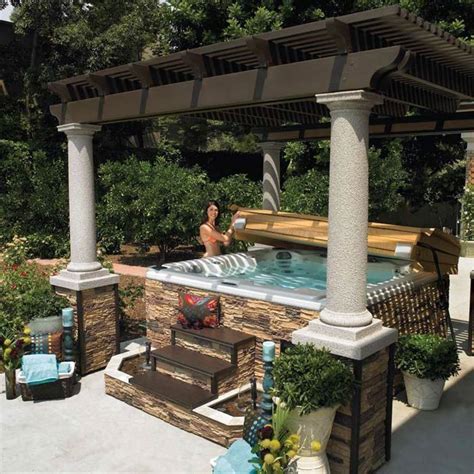 Hot Tub with Pergola | Hot tub garden, Hot tub landscaping, Hot tub ...