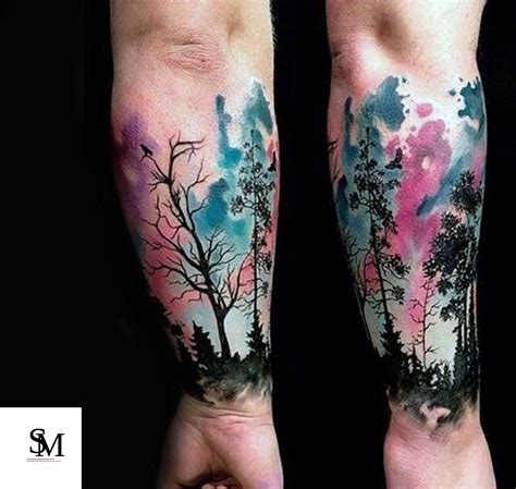 Watercolor Tattoo Half Sleeve