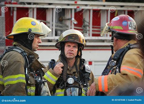 Firefighters editorial stock photo. Image of computer - 43187048