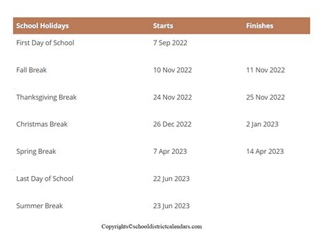 Clark School District Calendar | School District Calendars