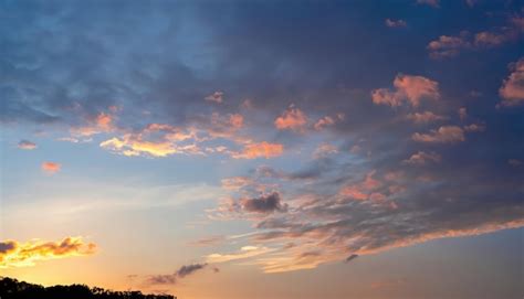 Premium Photo | Sky and clouds in the evening sunset time