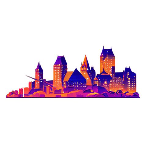 Quebec City Skyline Digital Graphic · Creative Fabrica