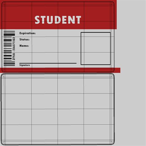 Student id card holder 3D model - TurboSquid 1255698